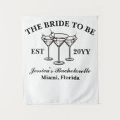 Persoonlijke 'The Bride To Be' Luxe Bachelorette Wandkleed (Voorkant)