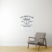 Persoonlijke 'The Bride To Be' Luxe Bachelorette Wandkleed (In situ)