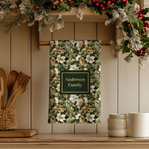 Persoonlijke theegroene handdoek chic accent