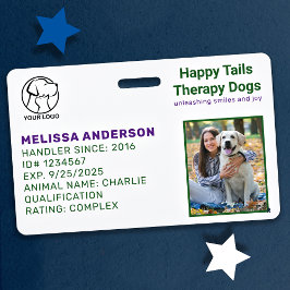 Persoonlijke therapie dier hond foto ID Badge