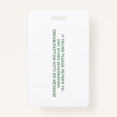 Persoonlijke therapie Dierlijke hond Foto ID Badge (Achterkant)