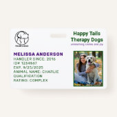 Persoonlijke therapie Dierlijke hond Foto ID Badge (Voorkant)