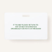 Persoonlijke therapie Dierlijke hond Foto ID Badge (Achterkant)