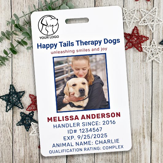 Persoonlijke therapie Dog Dierfoto ID-kaart Badge