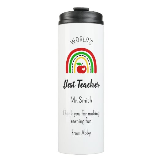 Persoonlijke thermische mok 'Beste leraar ter were (Voorkant)
