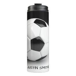Persoonlijke thermosbeker met voetbalthema