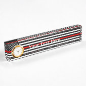 Persoonlijke Thin Red Line American Flag Display Naambordje