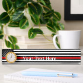 Persoonlijke Thin Red Line American Flag Display Naambordje