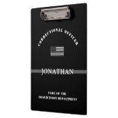 Persoonlijke Thin Silver Line Correction Officer Klembord (Links)