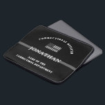 Persoonlijke Thin Silver Line Correction Officer Laptop Sleeve<br><div class="desc">Persoonlijke Thin Silver Line Corrections Officer en Correctional Department Appreciation Gifts!</div>