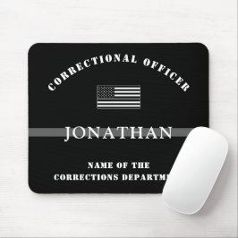 Persoonlijke Thin Silver Line Correction Officer Muismat