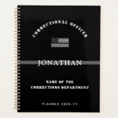 Persoonlijke Thin Silver Line Correction Officer Planner (Voorkant)
