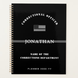 Persoonlijke Thin Silver Line Correction Officer Planner