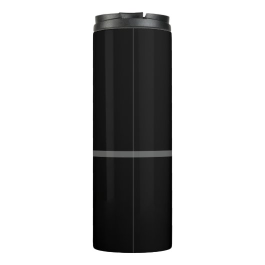 Persoonlijke Thin Silver Line Correction Officer Thermosbeker (Achterkant)