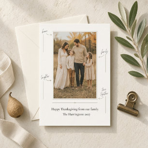 Persoonlijke Thuis Familie Lach Thanksgiving Feestdagenkaart