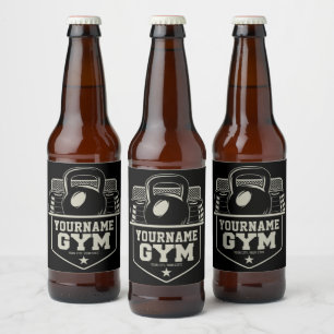 Persoonlijke Thuis GYM Kettlebell Fitness Trainer  Bier Etiket
