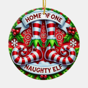 Persoonlijke thuisbasis van één ondeugende elf keramisch ornament