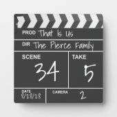 Persoonlijke thuisbioscoop aangepast filmklapbord fotoplaat (Voorkant)