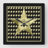 Persoonlijke thuisbioscoop Movie Star Vierkante Klok (Voorkant)