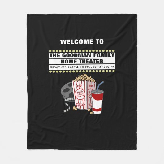 Persoonlijke thuisbioscoopbioscoop fleece deken (Voorkant)