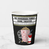 Persoonlijke thuisbioscoopbioscoop Gepersonaliseer Papieren Bekers (Achterkant)
