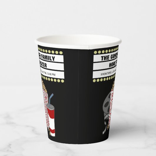 Persoonlijke thuisbioscoopbioscoop Gepersonaliseer Papieren Bekers (Rechts)