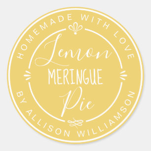 Persoonlijke Thuisgemaakte Citroen Meringue Taart Ronde Sticker