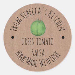 Persoonlijke Thuisgemaakte Groene Tomaten Salas Ronde Sticker