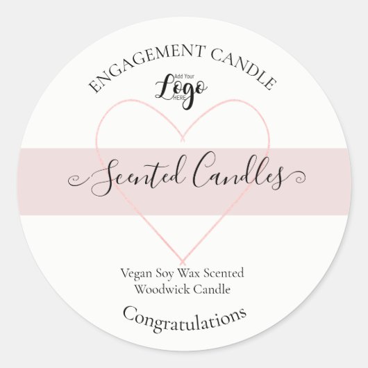 Persoonlijke thuisgemaakte VERLOVING CANDLE Ronde Sticker (Voorkant)