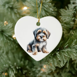Persoonlijke Tibetaanse Terrier Puppy Keramisch Ornament