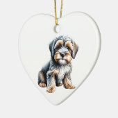 Persoonlijke Tibetaanse Terrier Puppy Keramisch Ornament (Links)
