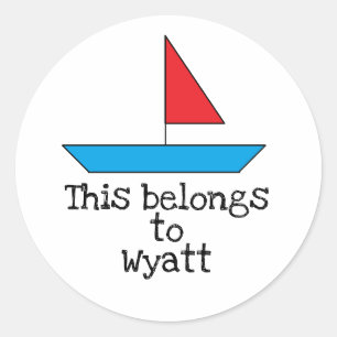 Persoonlijke tickers van de "Boat" Ronde Sticker