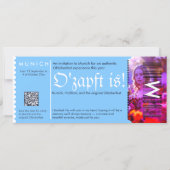 Persoonlijke Ticket Uitnodiging Oktoberfest Münche (Achterkant)