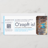 Persoonlijke Ticket Uitnodiging Oktoberfest Münche (Achterkant)