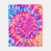 Persoonlijke tie Dye Fleece Deken (Voorkant)