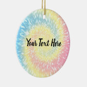 Persoonlijke tie Dye Hippy Swirl-kerstmis Keramisch Ornament (Rechts)