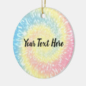Persoonlijke tie Dye Hippy Swirl-kerstmis Keramisch Ornament (Links)