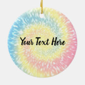 Persoonlijke tie Dye Hippy Swirl-kerstmis Keramisch Ornament (Achterkant)