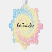 Persoonlijke tie Dye Hippy Swirl-kerstmis Ornament Kaart (Links)