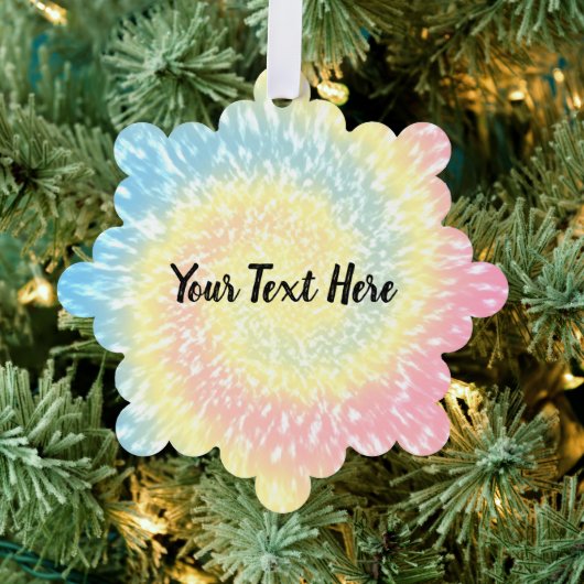 Persoonlijke tie Dye Hippy Swirl-kerstmis Ornament Kaart (Insitu (Drie))