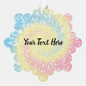 Persoonlijke tie Dye Hippy Swirl-kerstmis Ornament Kaart (Achterkant)