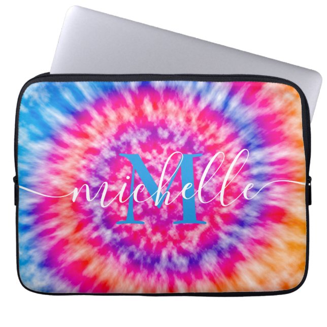 Persoonlijke tie Dye Laptop Sleeve (Voorkant)