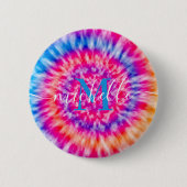 Persoonlijke tie Dye Ronde Button 5,7 Cm (Voorkant)