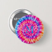 Persoonlijke tie Dye Ronde Button 5,7 Cm (Voorkant /achterkant)