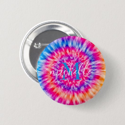 Persoonlijke tie Dye Ronde Button 5,7 Cm (Voorkant /achterkant)