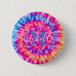 Persoonlijke tie Dye Ronde Button 5,7 Cm