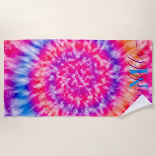 Persoonlijke tie Dye Strandlaken (Voorkant)