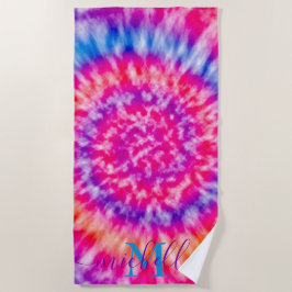 Persoonlijke tie Dye Strandlaken