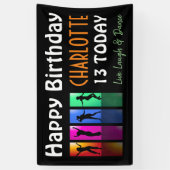 Persoonlijke tiener Disco Birthday Party Spandoek (Verticaal)