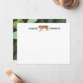 Persoonlijke tijgerkaart notitiekaartje (Voorkant / Achterkant in situ)